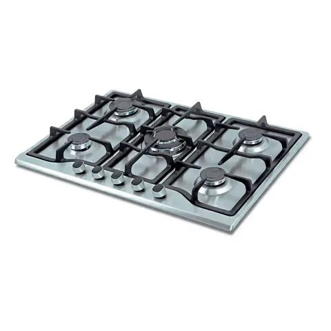 Tope de cocina a gas 5 hornillas acero Challenger