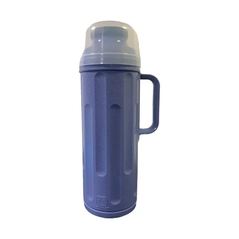 Termo plástico de 1 litro color azul