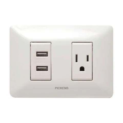 Toma Corriente + Usb Color Blanco
