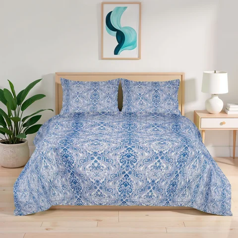 Juego de sabanas estampadas queen