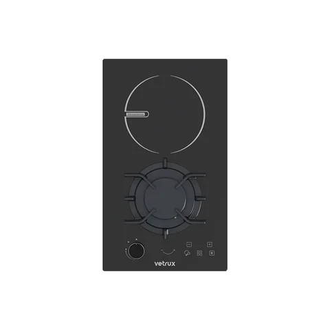 Tope dual 2 hornillas negro Flexi 30cm Vetrux