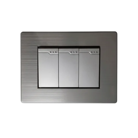Interruptor triple GD Materiales Argentum