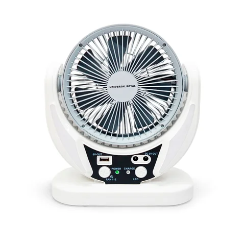 Ventilador recargable con bombillo Universal Royal