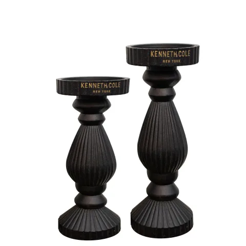 Candelabros de madera 2 piezas Kenneth Cole