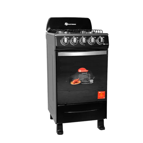 Cocina a gas 4H SJ Electronics negro