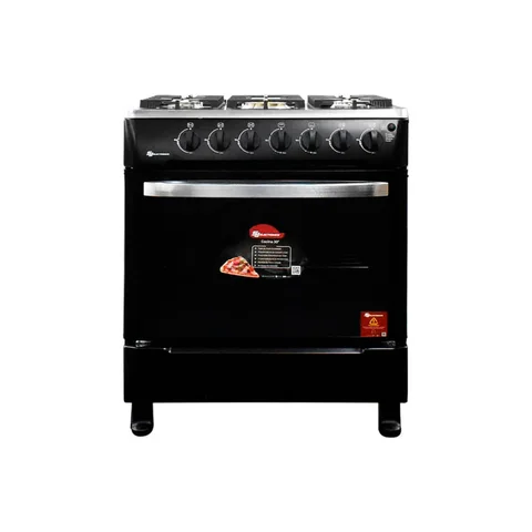 Cocina a gas 5 hornillas negro