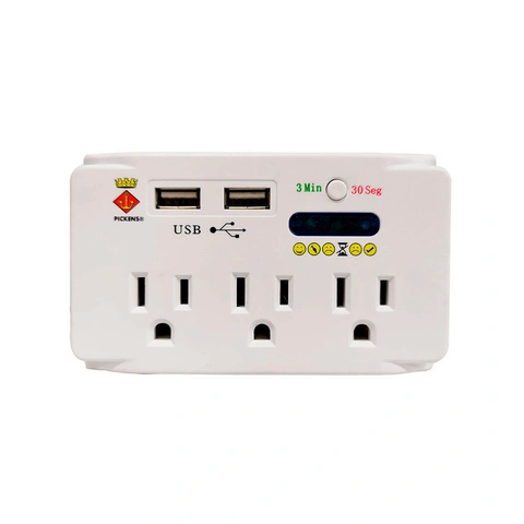 Protector 120V con USB Pickens