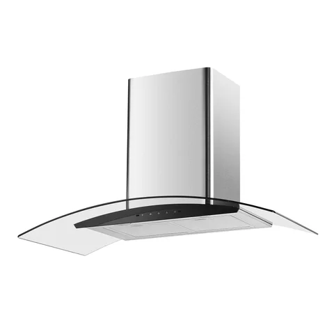 Campana curva 90cm White Westinghouse acero