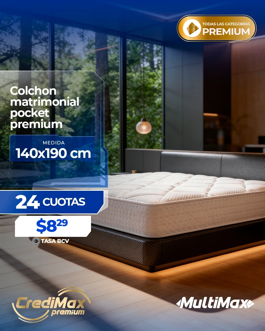 Información CrediMax: Colchón matrimonial premium
