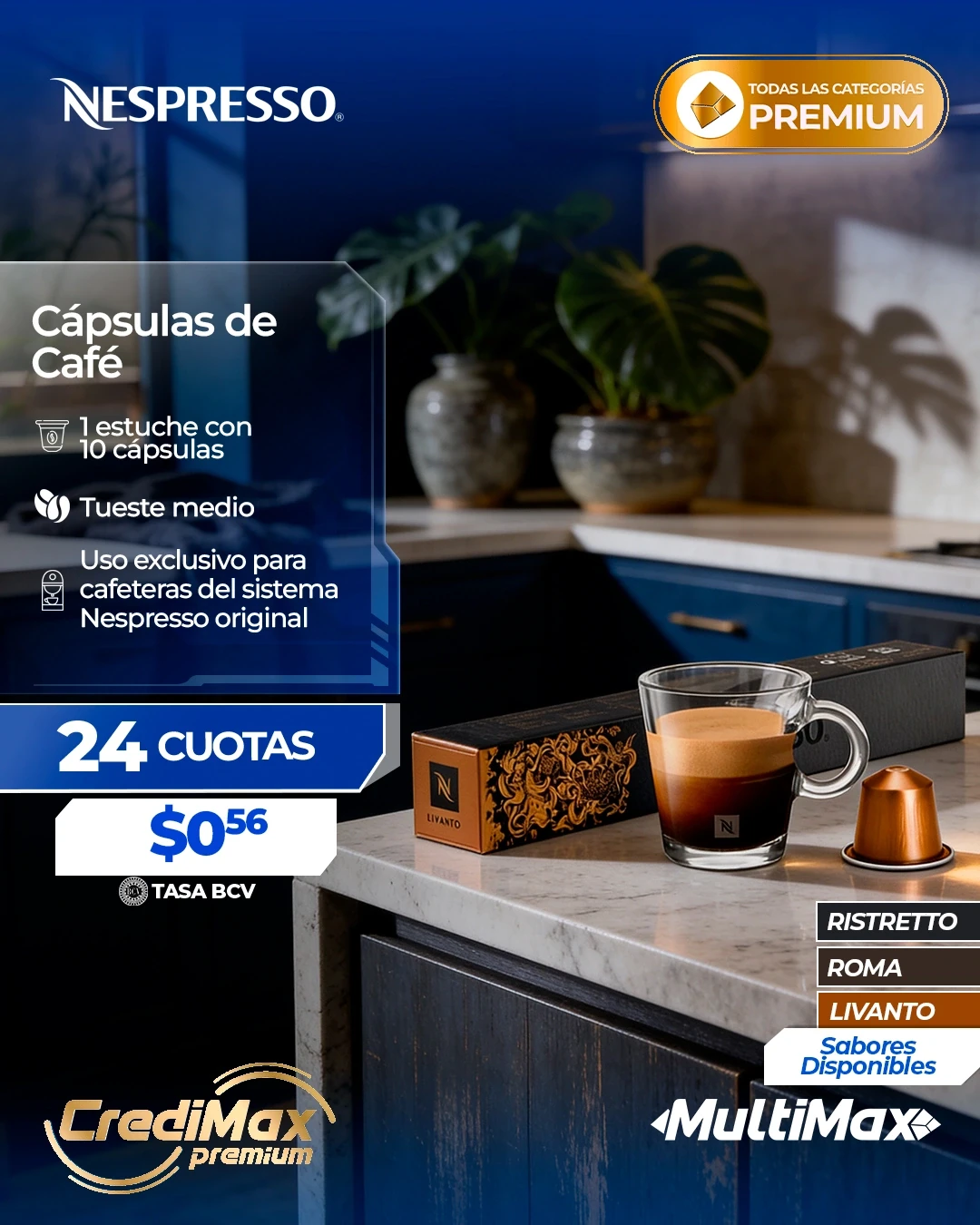 Información CrediMax: Cápsulas de Café Livanto Nespresso