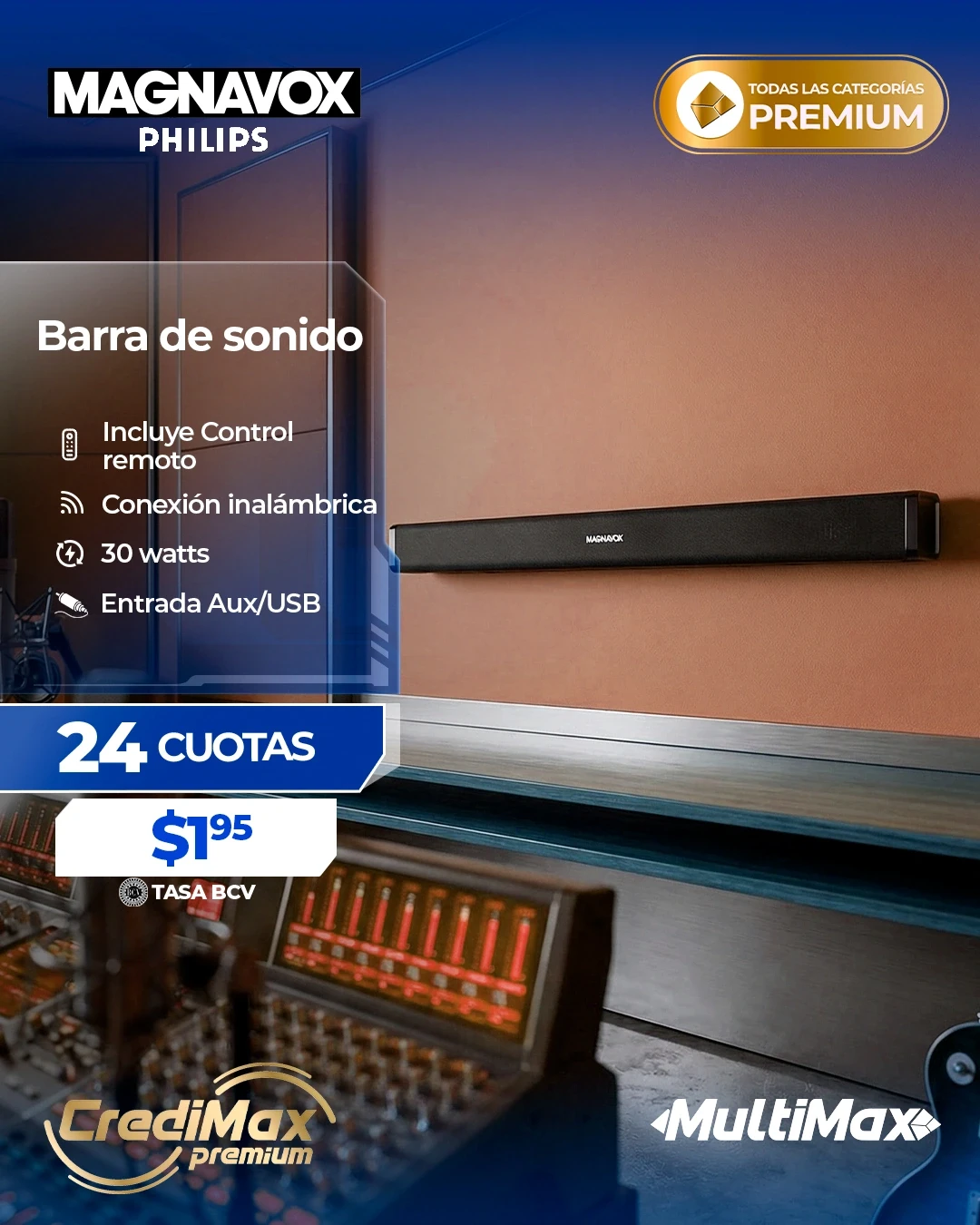 Información CrediMax: Barra de sonido MSB3104 Magnavox