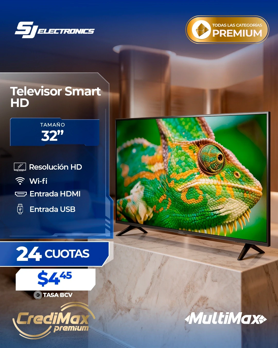 Información CrediMax: Televisor LED Smart HD 32 pulgadas