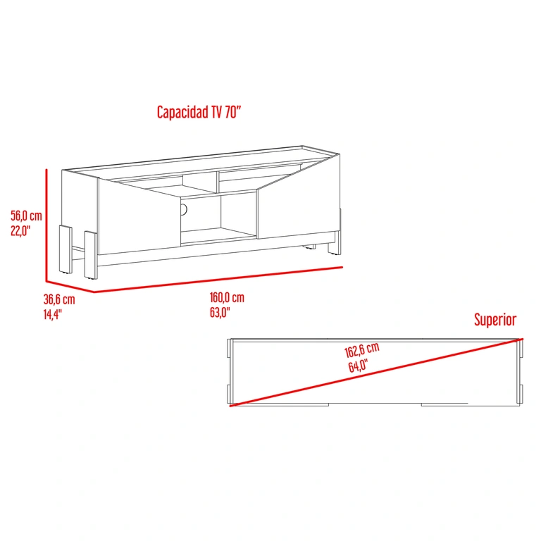 Mesa de TV Holanda Multimax Home
