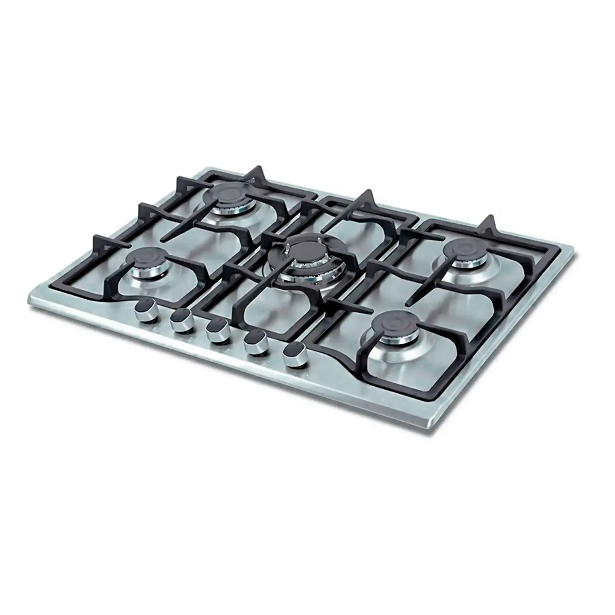 Tope de cocina a gas 5 hornillas acero Challenger