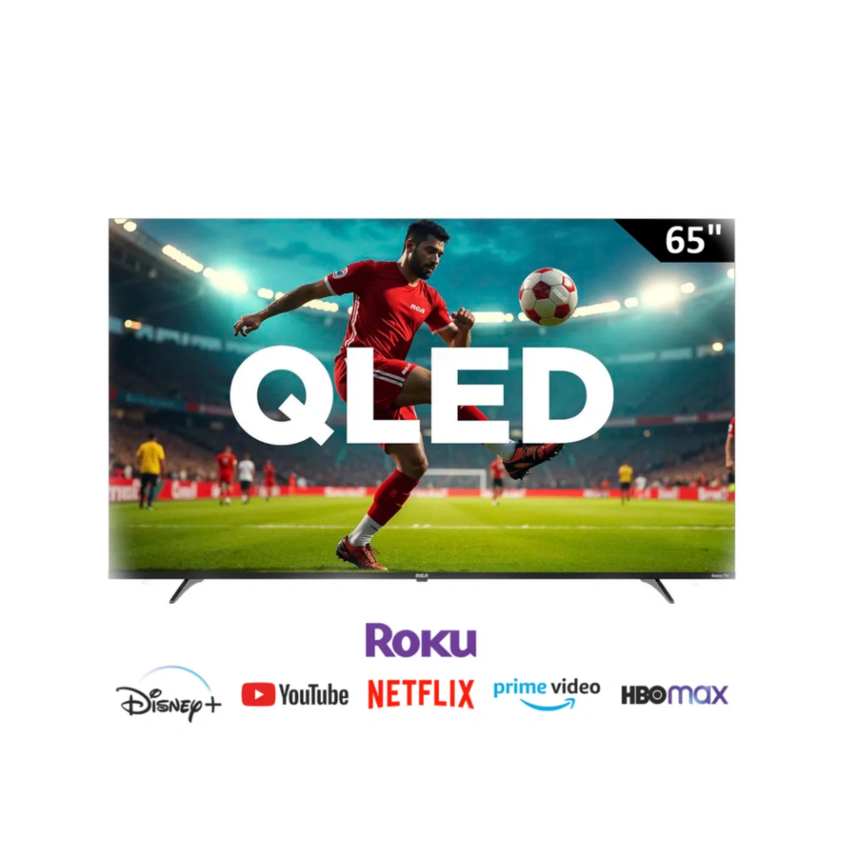 Televisor Smart RCA 65" QLED 4K UHD con Roku TV