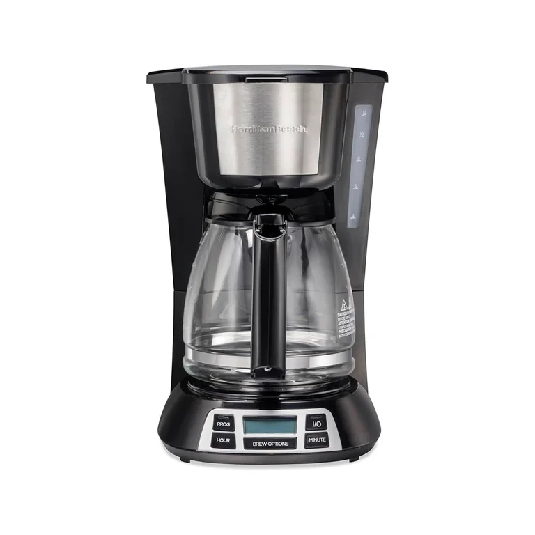 Cafetera negra y plateada Hamilton Beach 12 tazas