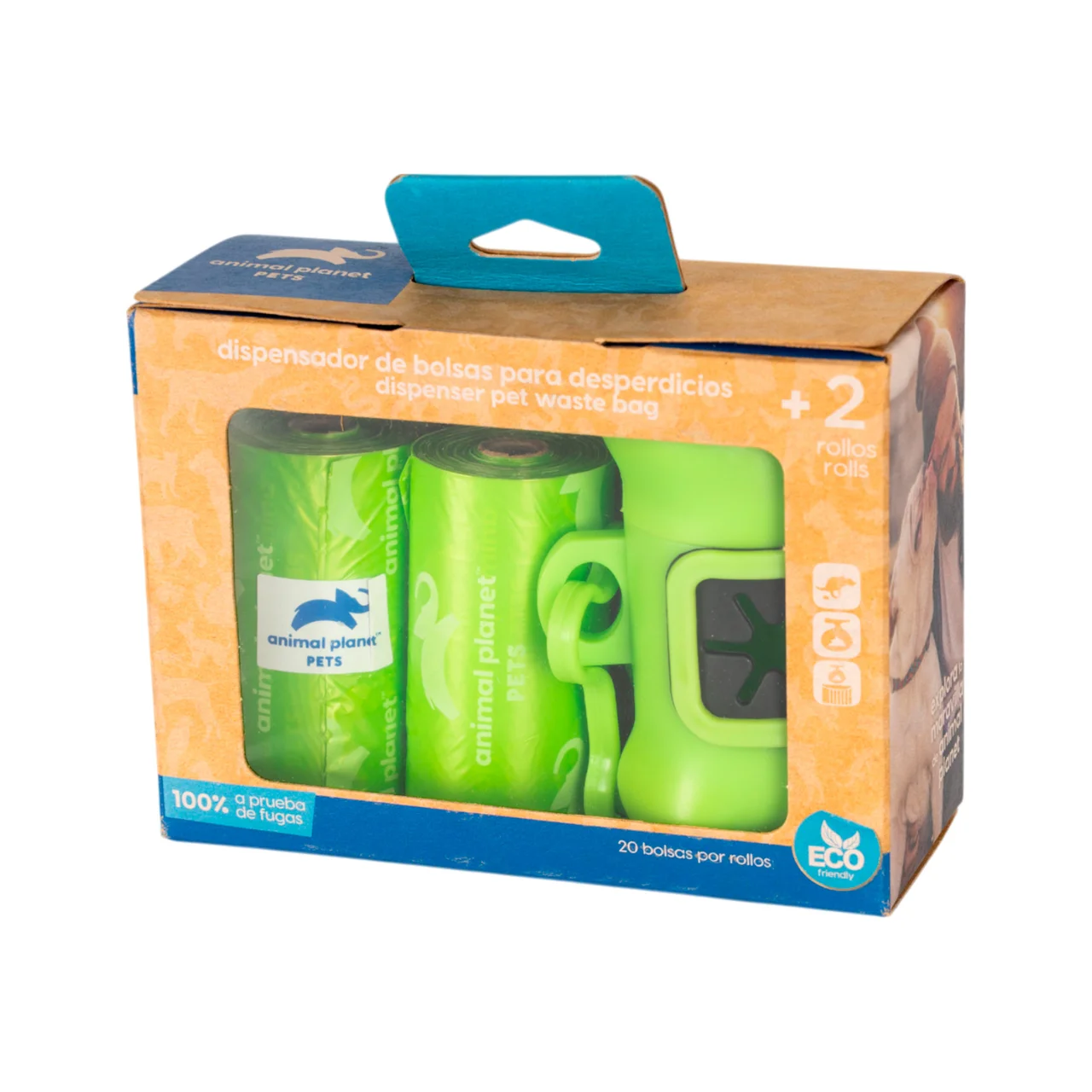 Dispensador + 2 rollos de bolsas de desperdicios