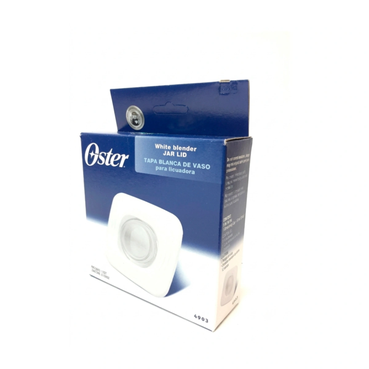 Tapa cuadrada blanca para licuadora Oster