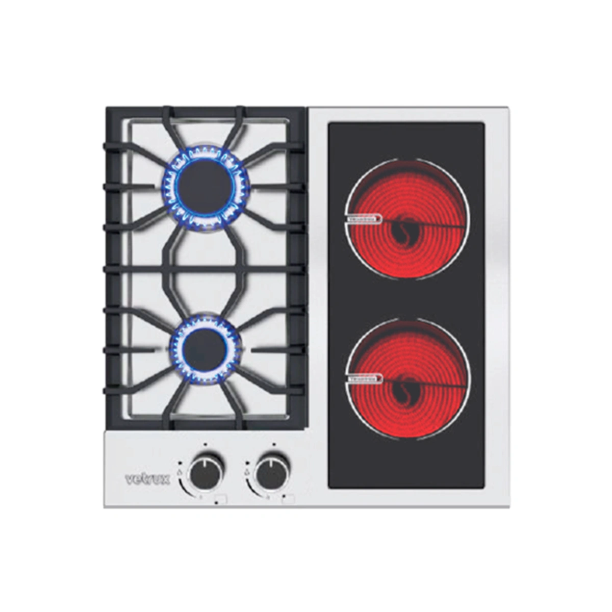Tope de cocina dual Vetrux acero
