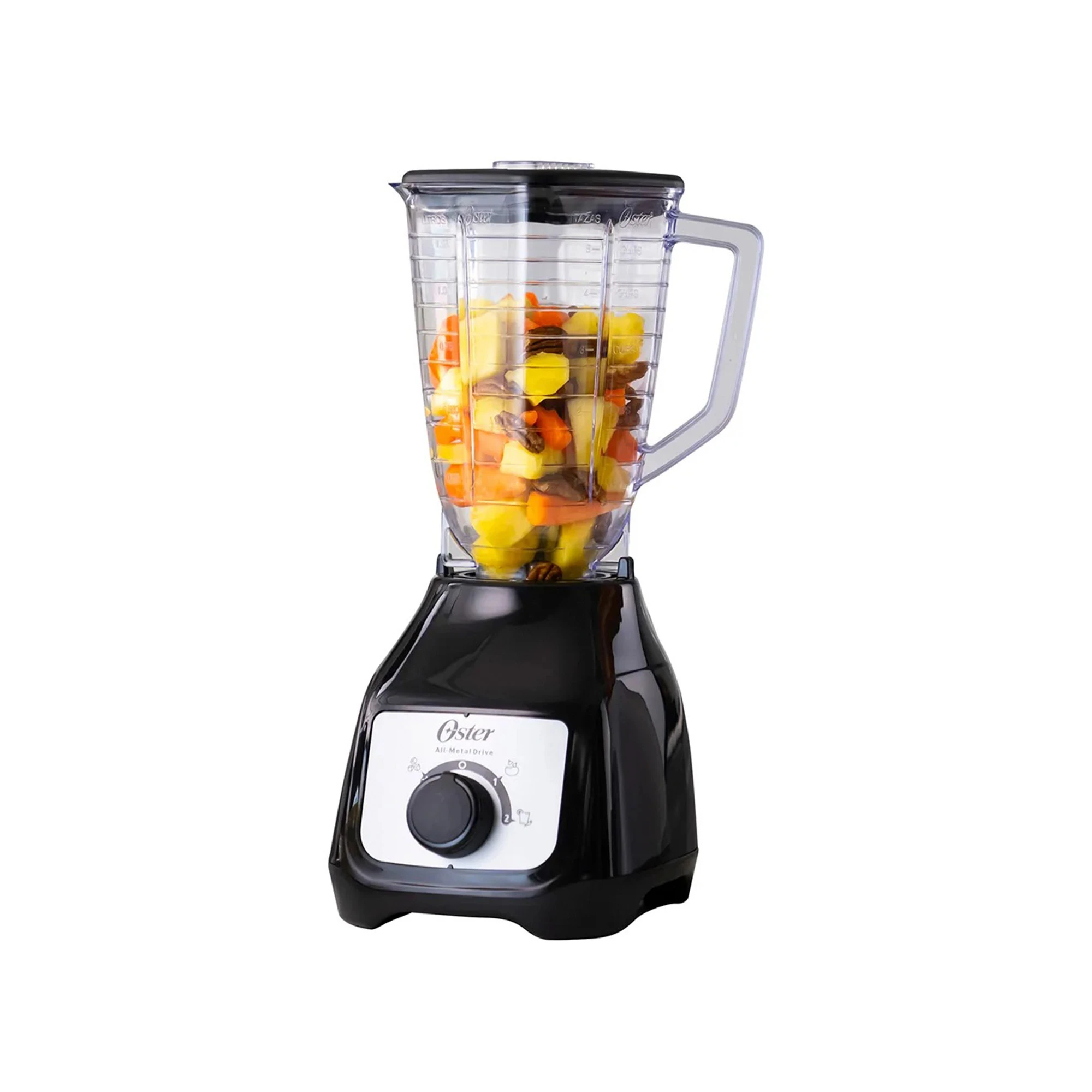 Licuadora Oster jarra plástica 2 vel. negra