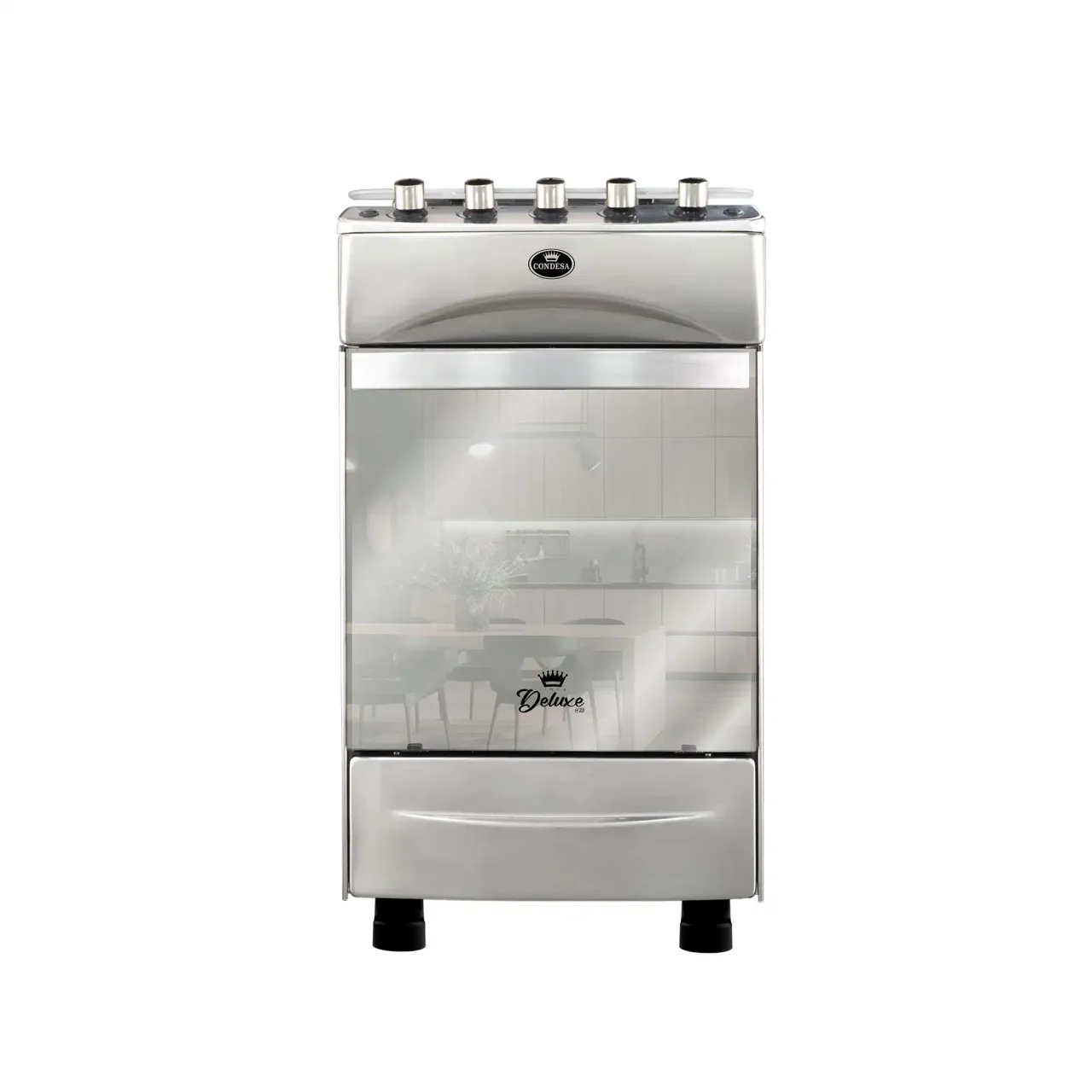 Cocina a gas 4 hornillas Condesa acero inox