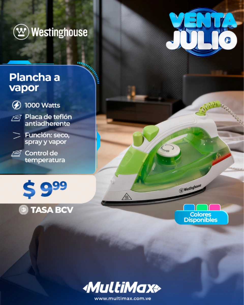 Plancha a vapor Westinghouse rosa