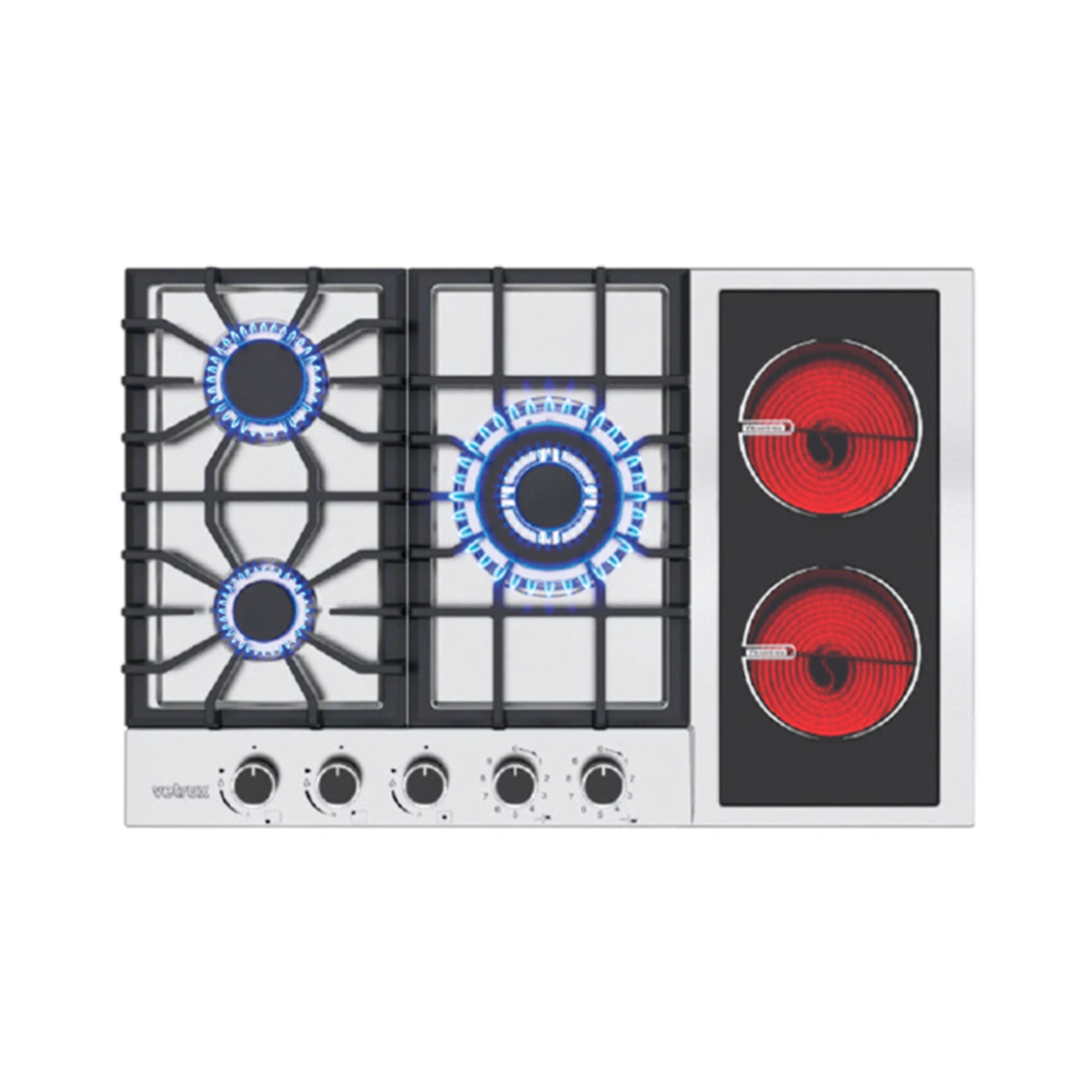 Tope de cocina dual 76 acero Vetrux