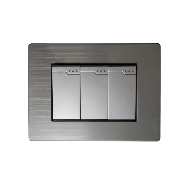 Interruptor triple GD Materiales Argentum