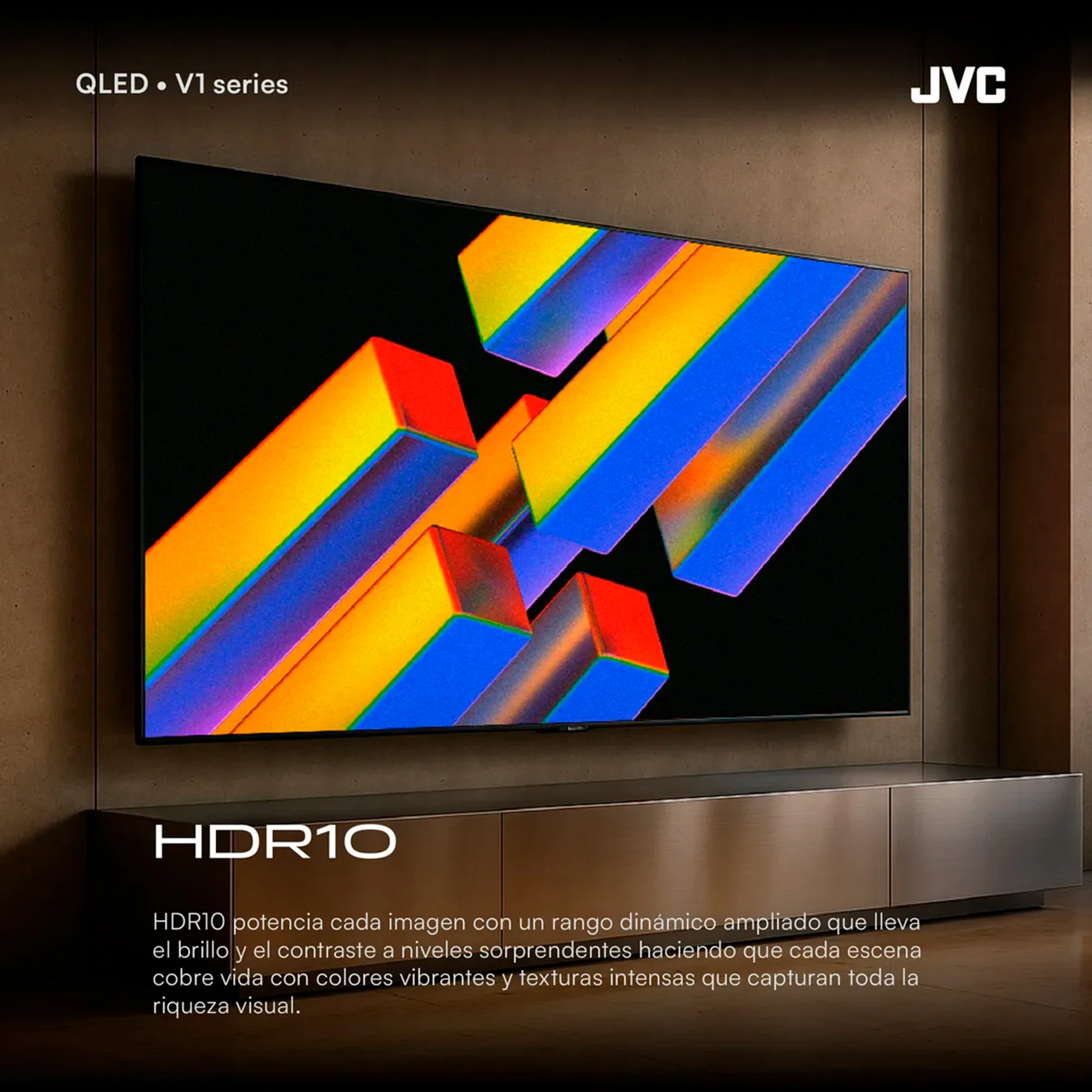 Televisor QLED FHD JVC 50" con Google TV