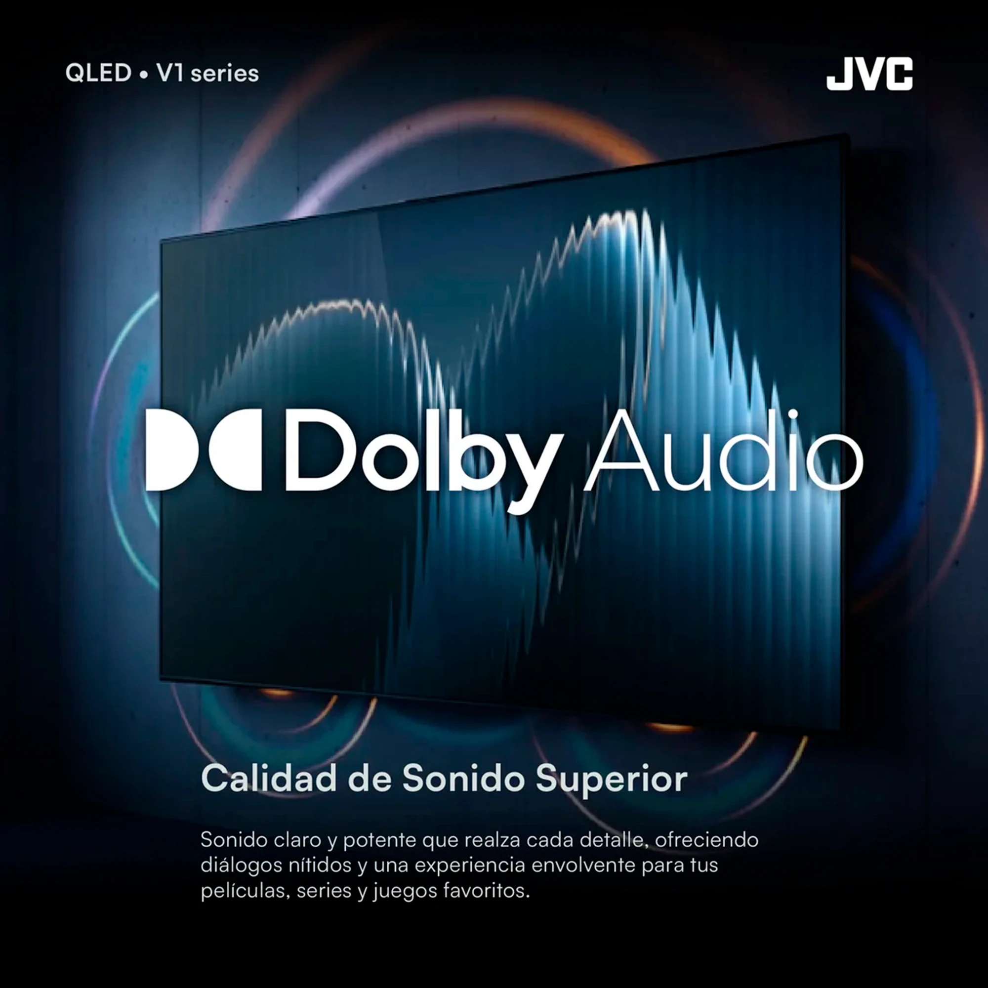 Televisor QLED FHD JVC 50" con Google TV