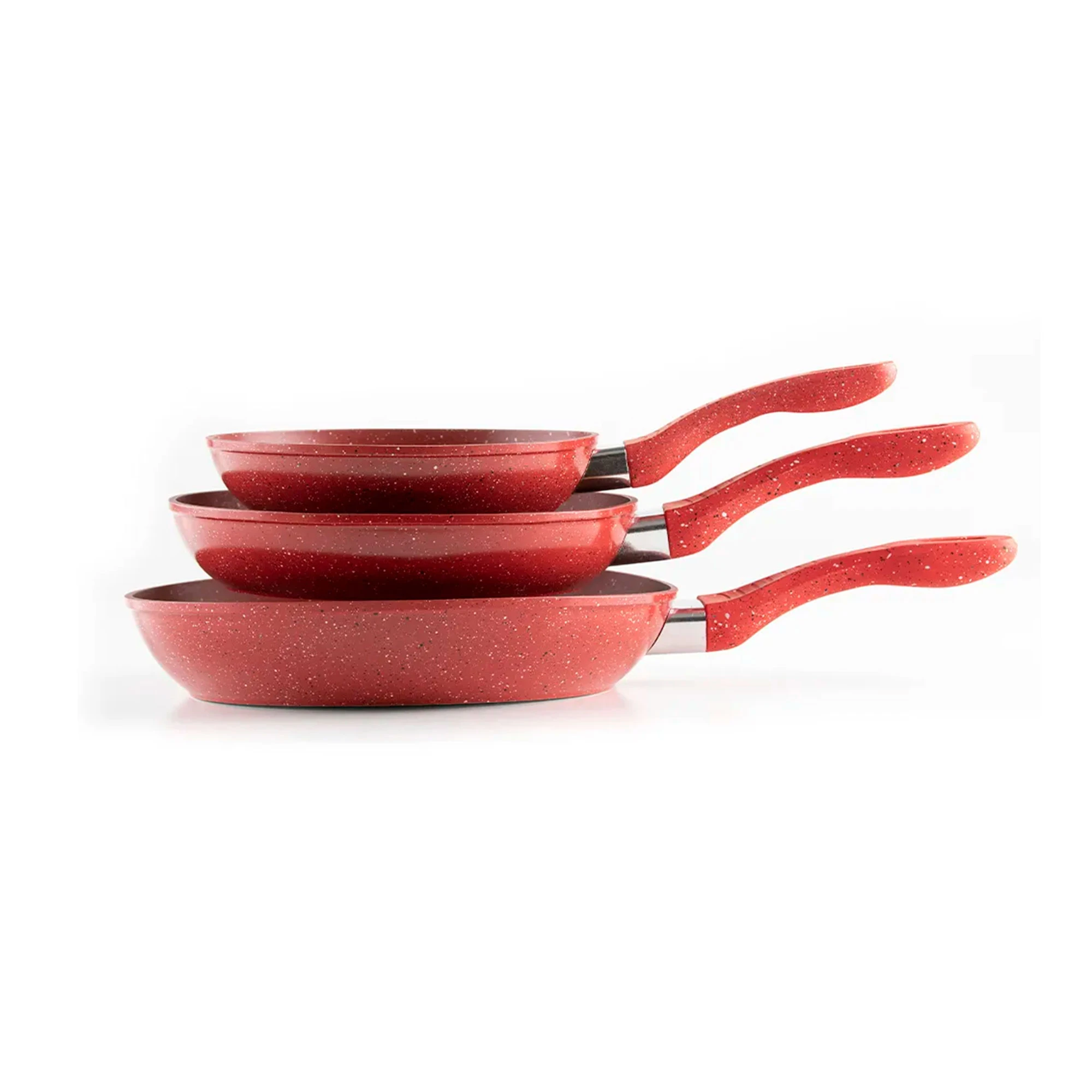 Juego de 3 sartenes Picca rojo