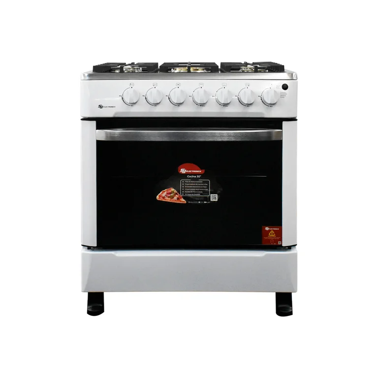 Cocina a gas 5 hornillas blanco