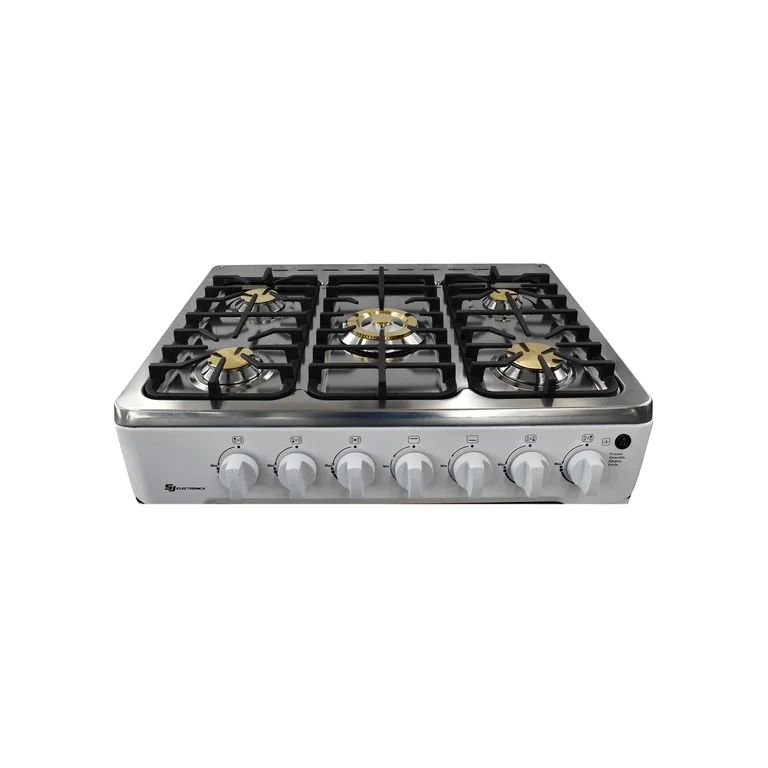 Cocina a gas 5 hornillas blanco