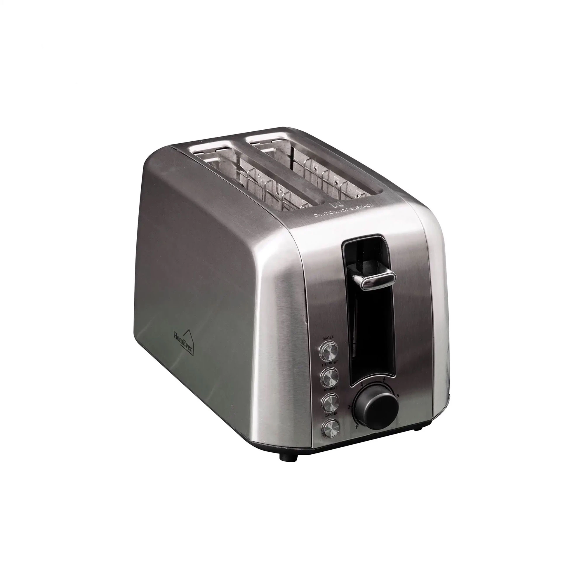 Tostadora de 2 rebanadas HomEver inox