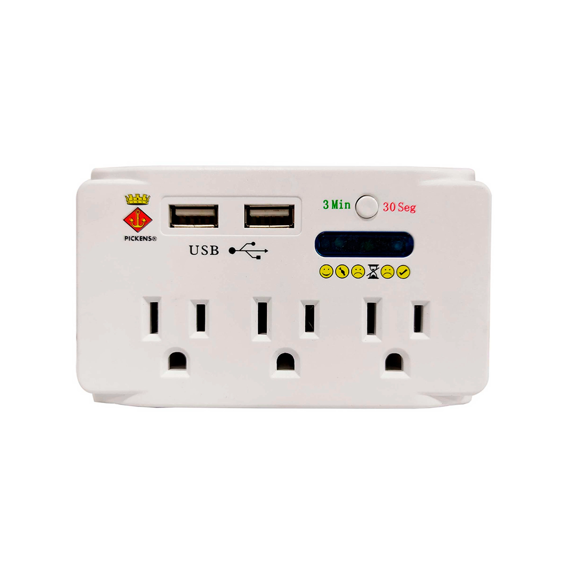 Protector 120V con USB Pickens