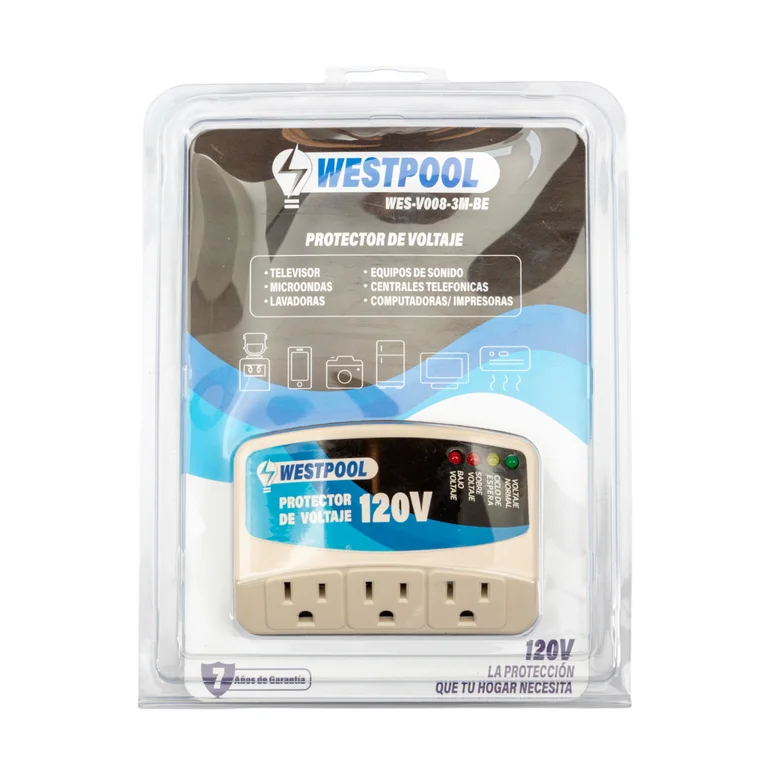 Protector de Voltaje 120V Westpool 3 toma