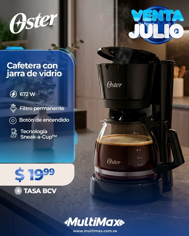Cafetera de 5 tazas Oster negro