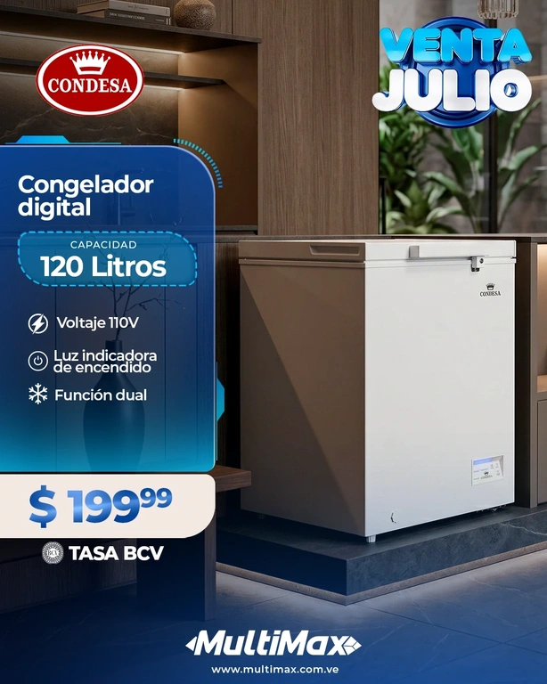 Congelador digital Condesa 120 litros
