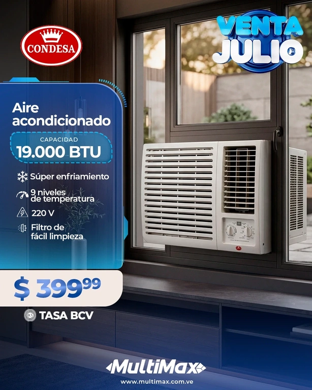 Aire de ventana 19000BTU Condesa 220V