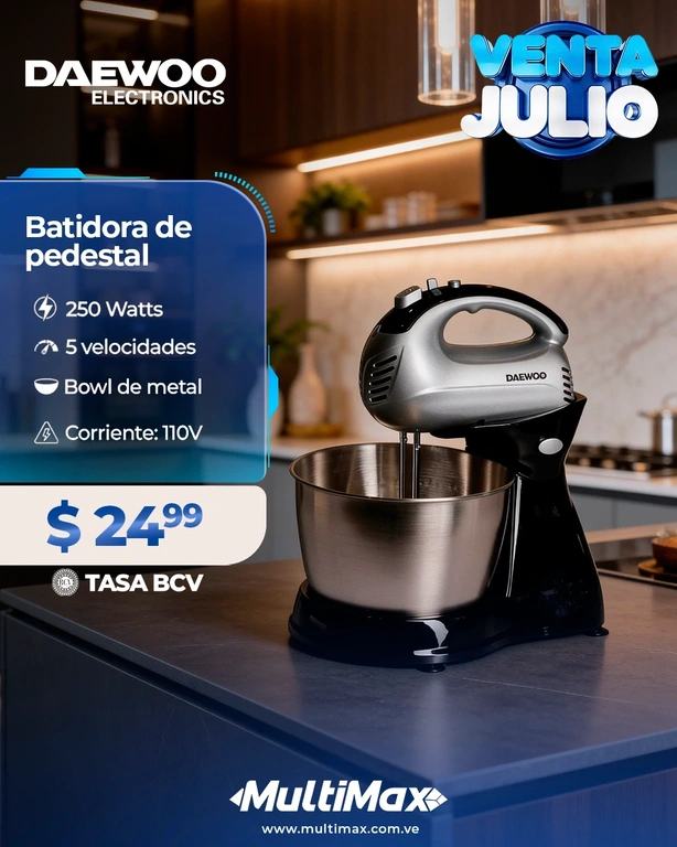 Batidora de pedestal 5 velocidades Daewoo