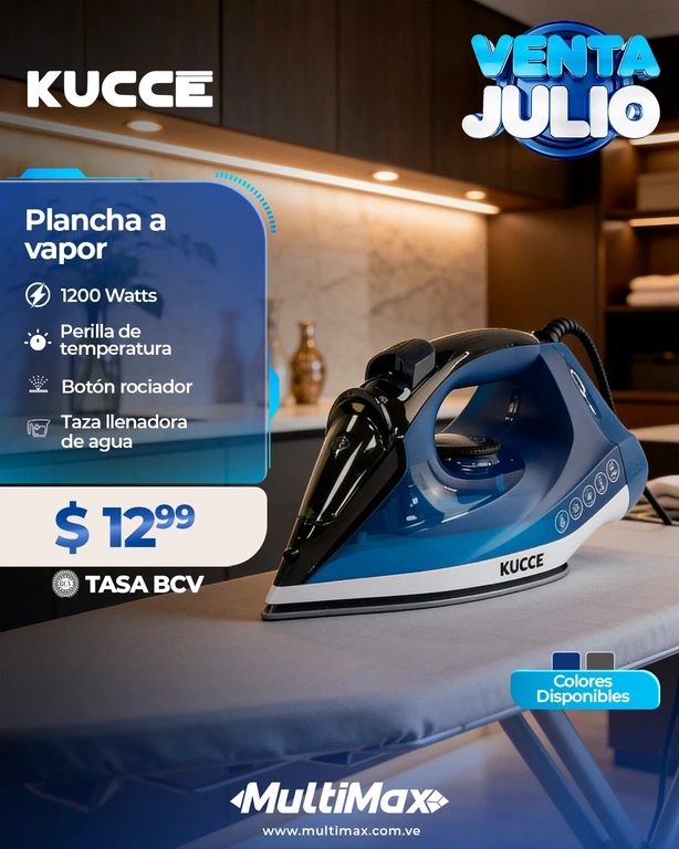 Plancha a vapor Kucce gris