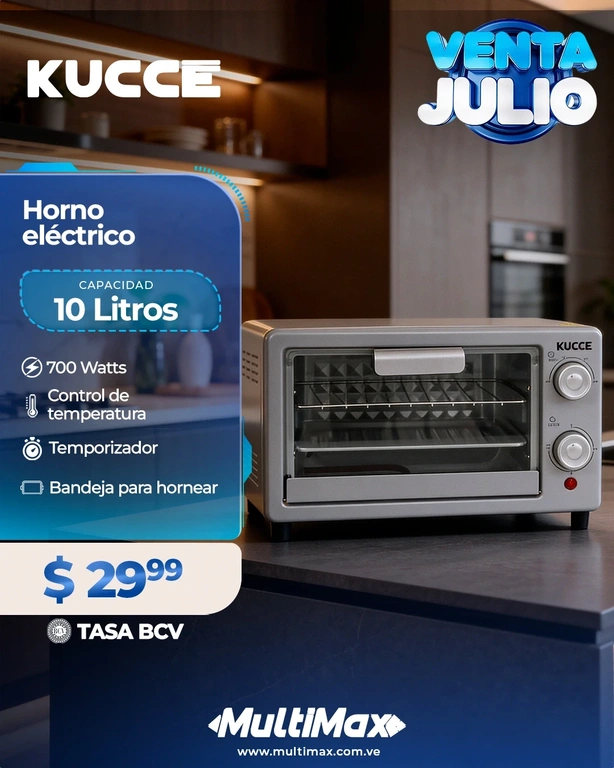Horno eléctrico 10 litros Kucce