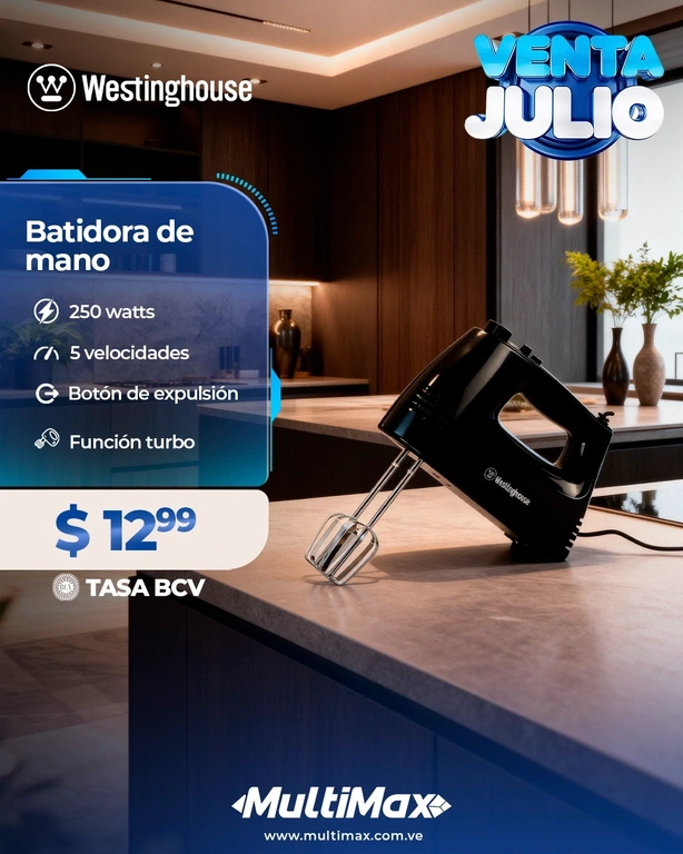 Batidora manual 5 velocidades Westinghouse