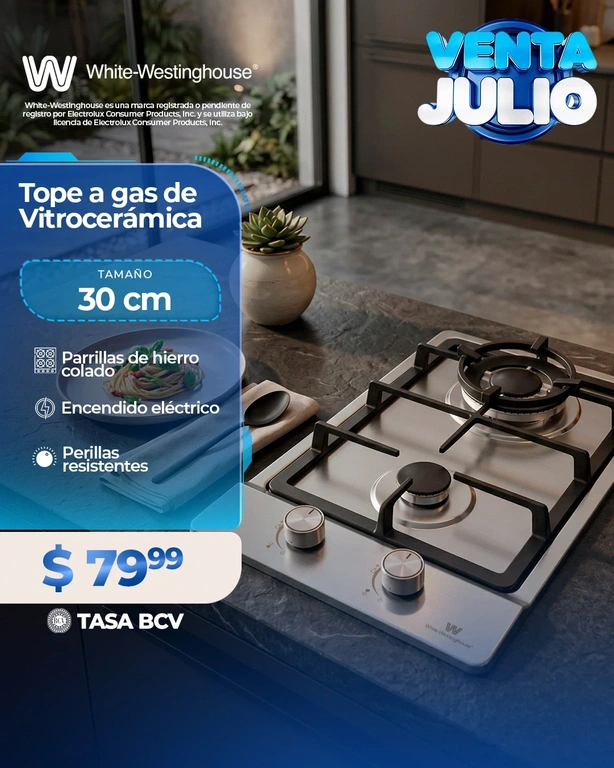 Tope de cocina a gas White-Westinghouse 30cm