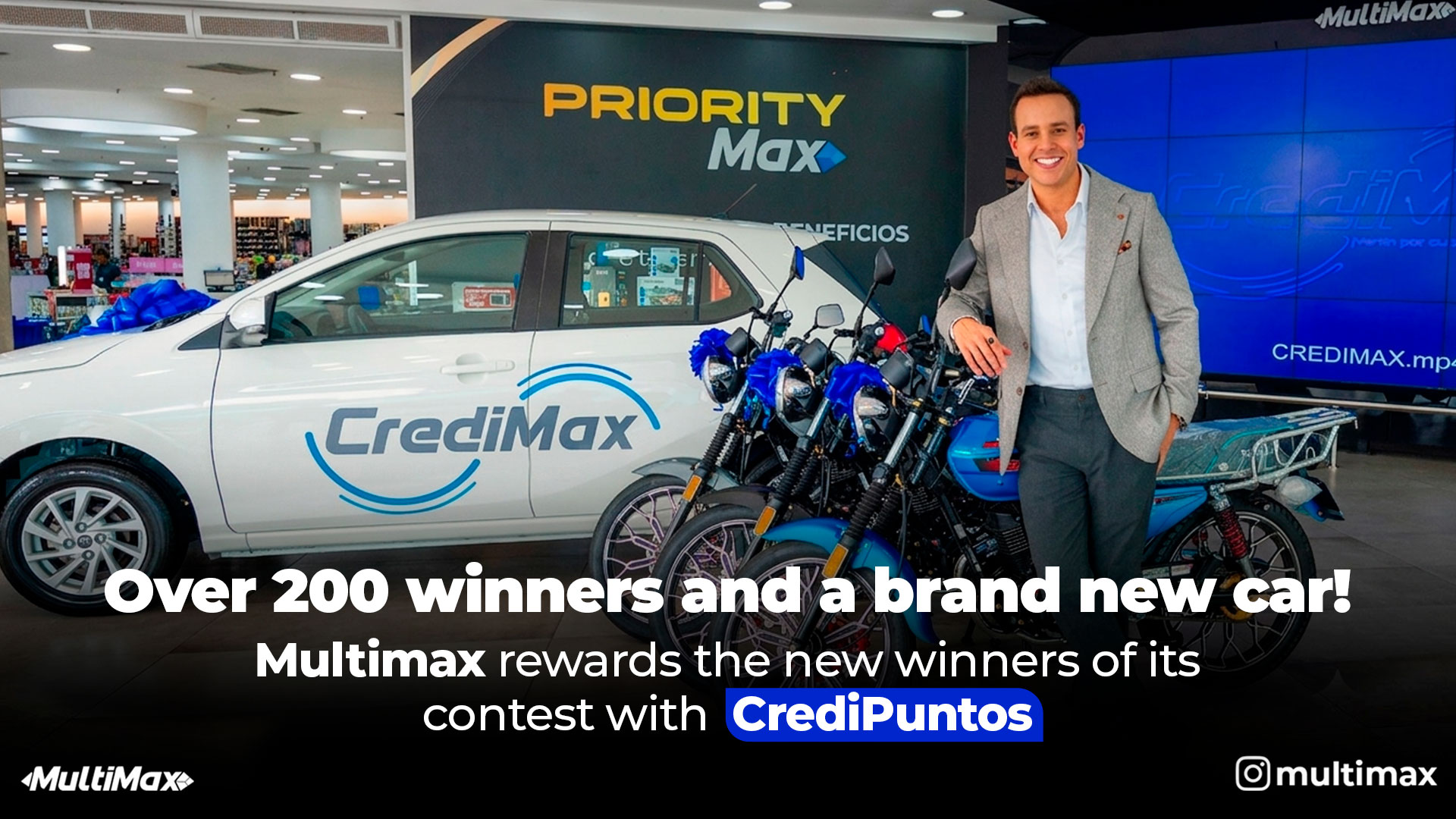 ¡Más de 200 ganadores y un carro 0 KM! MultiMax premió a los nuevos ganadores de su concurso con CrediPuntos